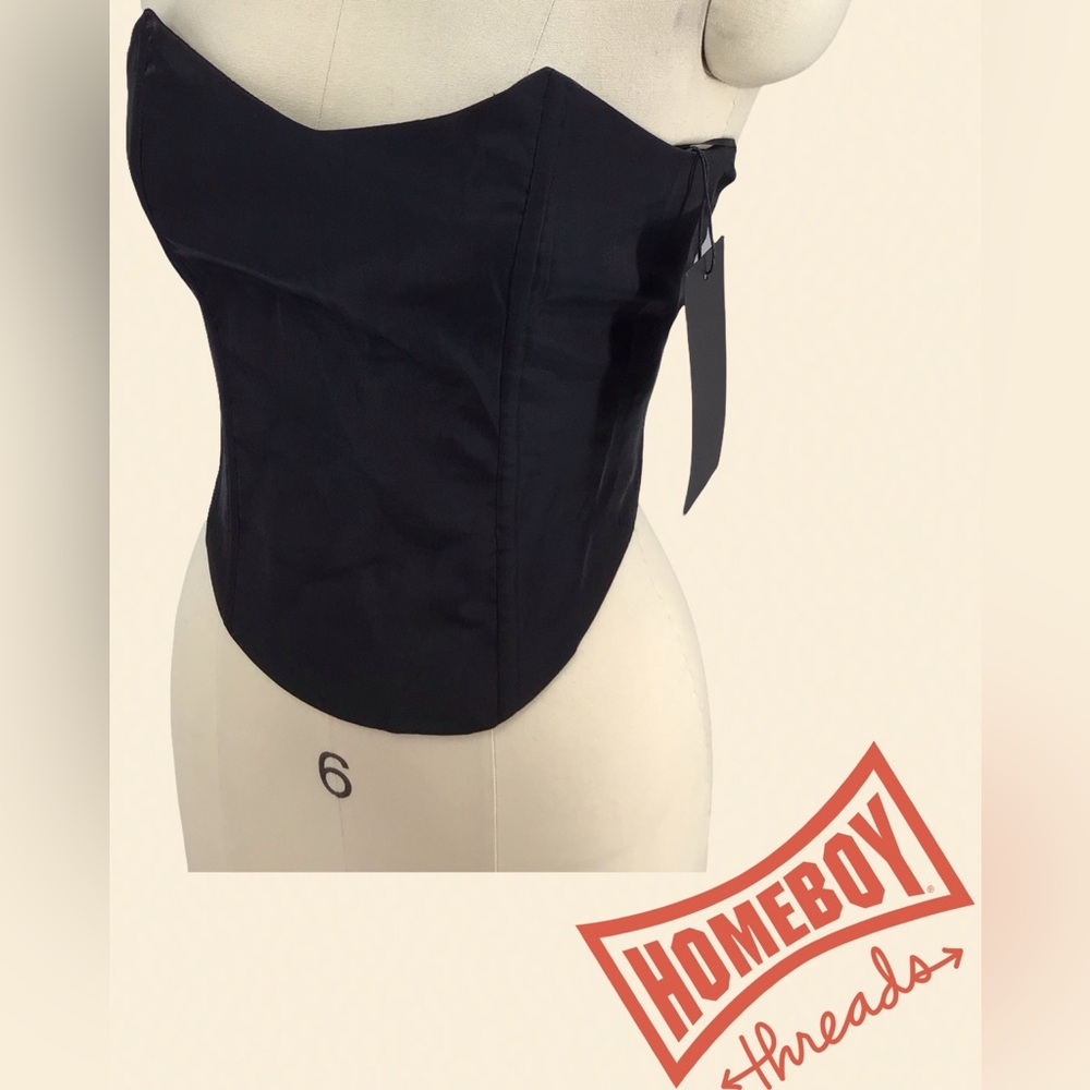 Local European Threads Black Corset Top